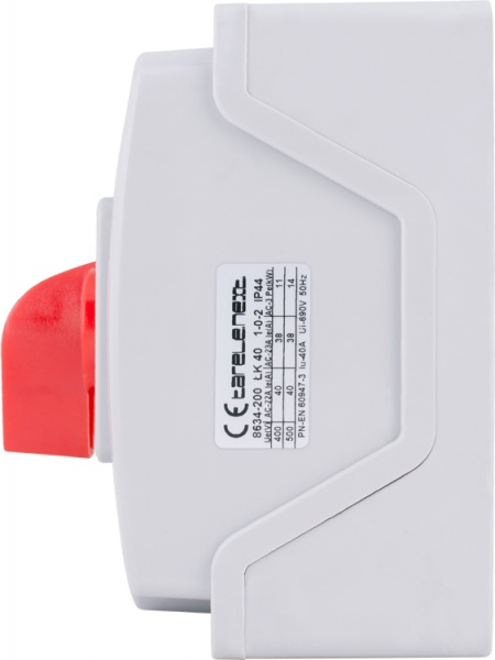 Переключатель пакетный E.NEXT LK40/3.323-ОВ/45 в корпусе 3p 1-0-2 40А IP44 8634-200