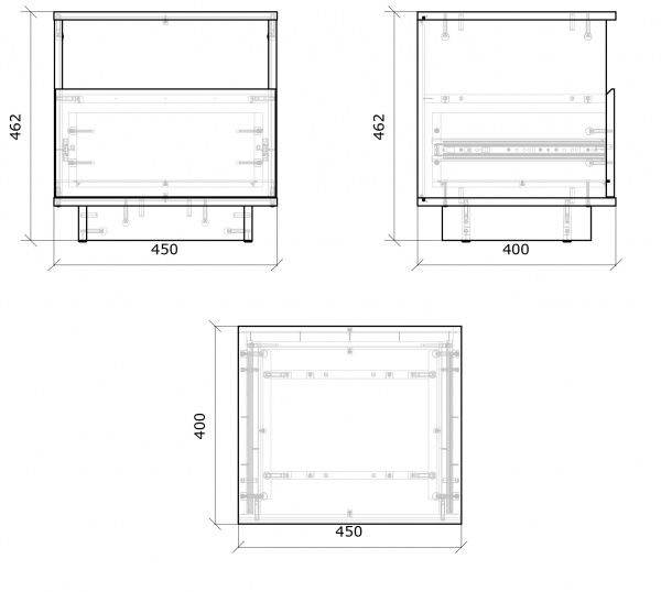 Тумба прикроватная Грейд 1 Concept дуб крафт серый / нимфея альба 
