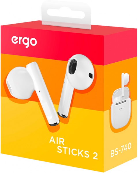 Навушники Ergo Air Sticks 2 white (BS-740W) 