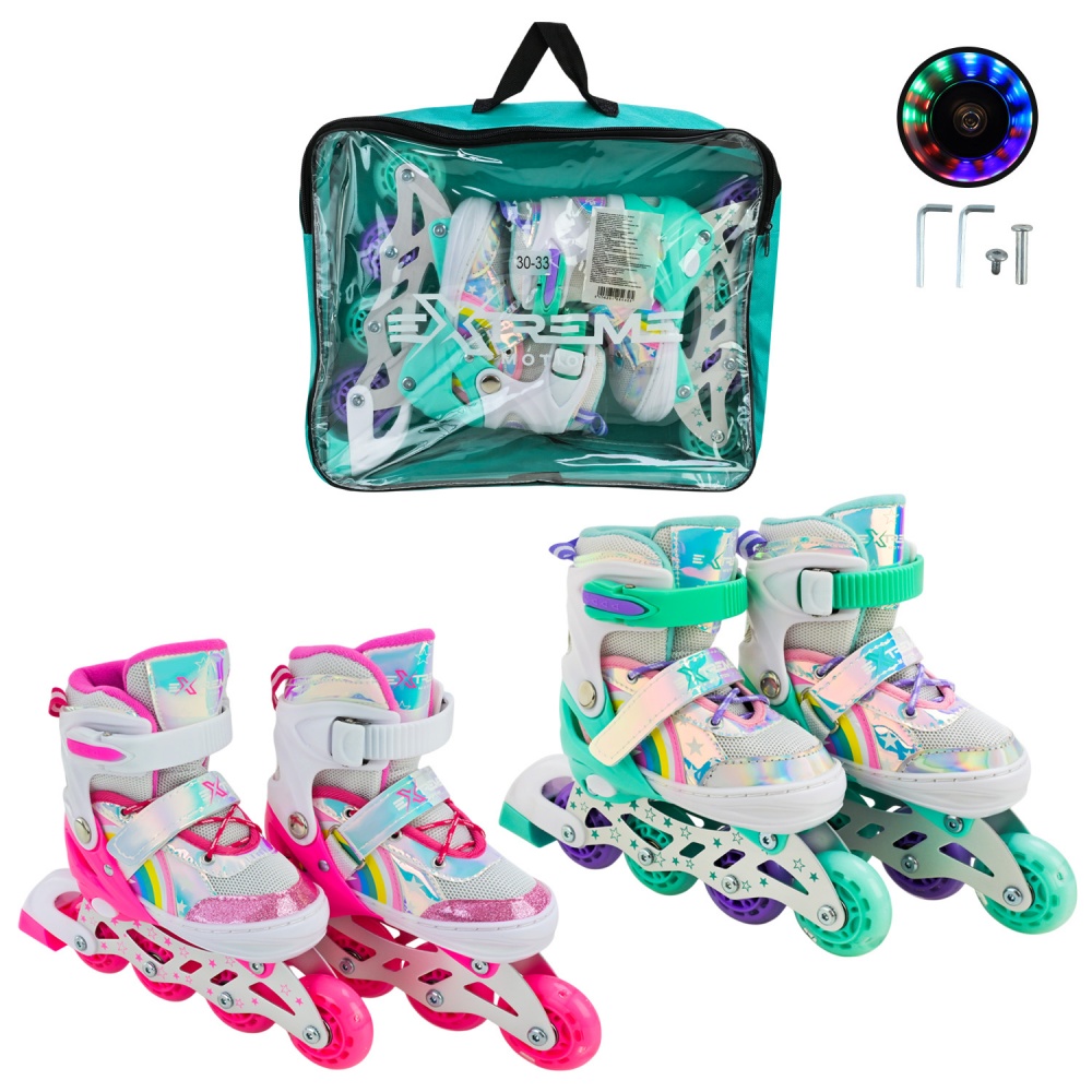 Роликові ковзани Shantou Extreme Motion RL25430 р. 30-33 в асортименті