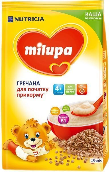 Каша безмолочна Milupa від 4 місяців Гречана 5900852039003 170 г 