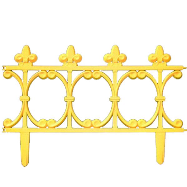 Ограждение для клумб Ажурное Besta Garden 150 см желтое