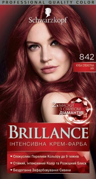 Крем-фарба для волосся Brillance Brillance №842 куба спекотна ніч 142,5 мл