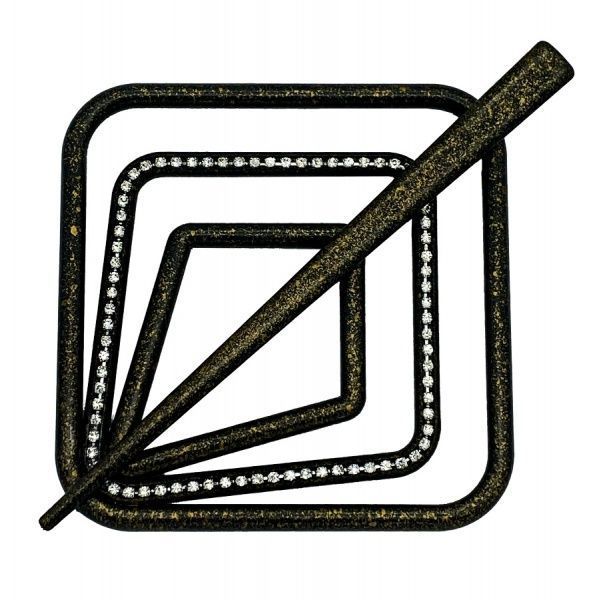 Заколка Квадрат Элит 85х85 мм старое золото В0021-15 MISLT