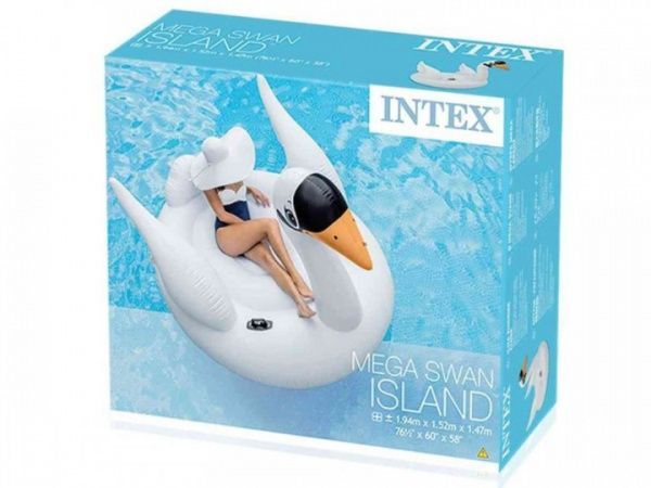 Пліт надувний Intex 9 см Білий лебідь 57557