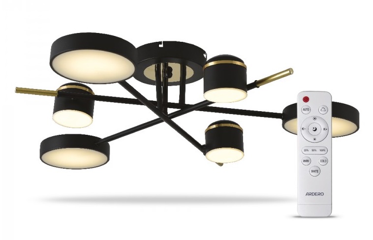 Светильник светодиодный ARDERO черный AL6122ARD 45W STORIA