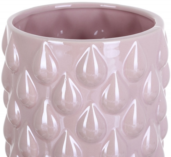 Ваза керамическая розовая Fest Drop 12x12x25,3 см