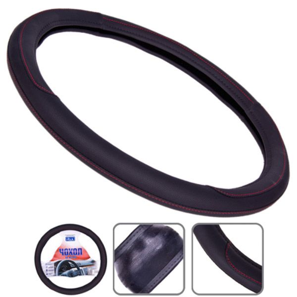Чехол для руля Vitol PU 1404009 BK L черный