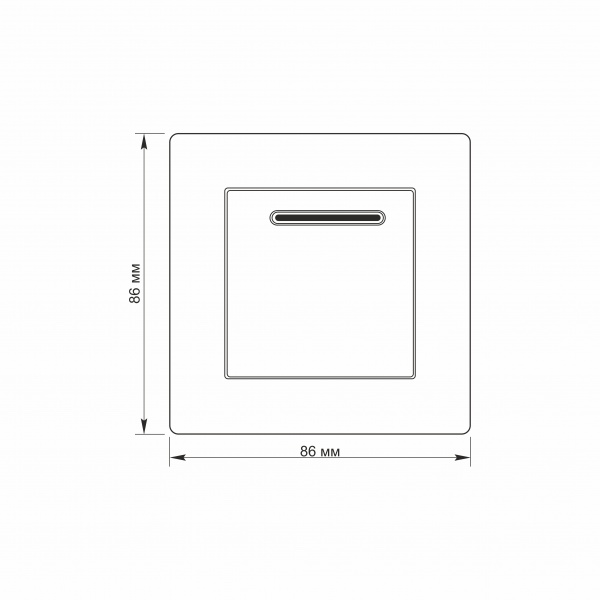 Вимикач пластик одноклавішний TITANUM Standart з підсвіткою TF-ST-SW1L-W