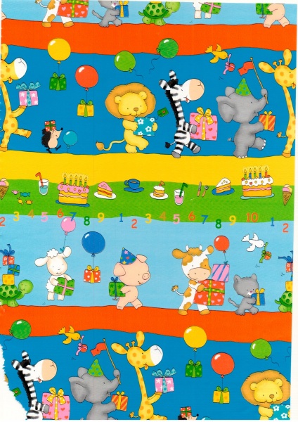 Бумага для упаковки 1,5x0,7 м в ассортименте Happycom International