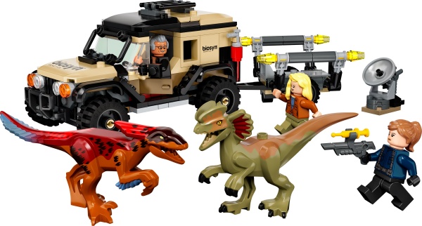 Конструктор LEGO Jurassic World перевезення пірораптора та дилофозавра 76951