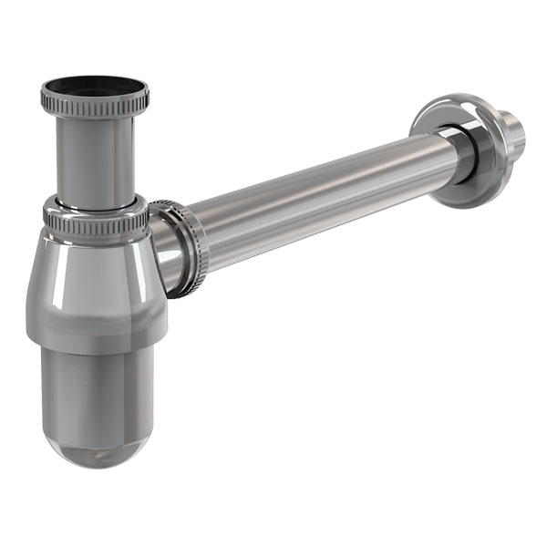 Сифон для умивальника Alca Plast з хромованої латуні d32, з накидною гайкою 5/4 A431