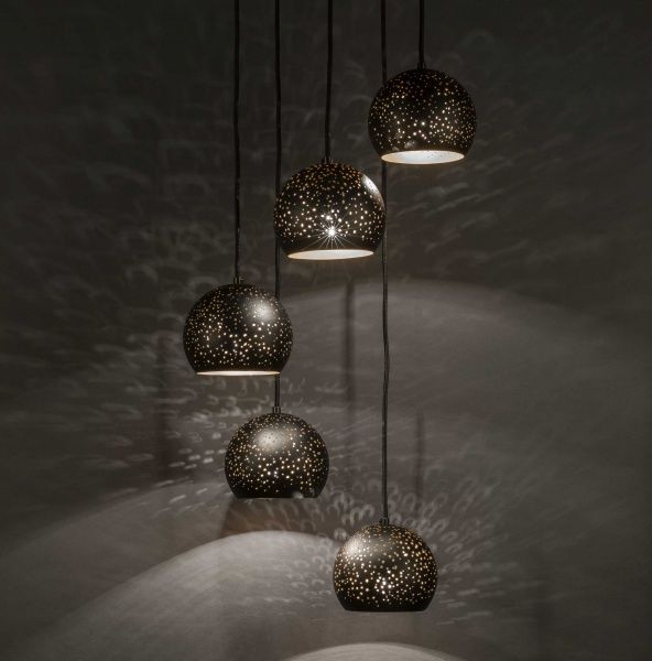 Подвес TK Lighting Brillo 5x60 Вт E27 черный/золото 2307 