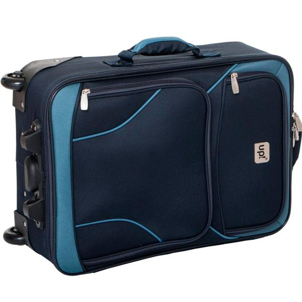 Чемодан Underprice 1021NC синий с голубой полоской 71х45х23 см