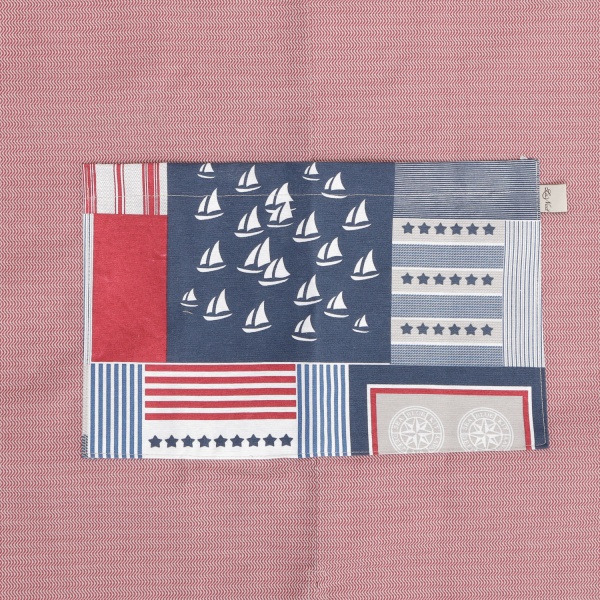 Фартук Фрегат красная волна со штурвалом La Nuit