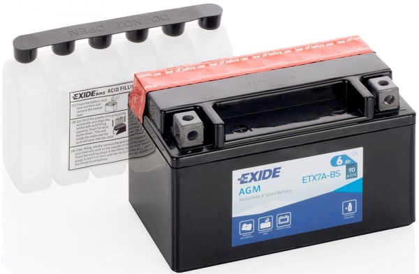 Акумулятор автомобільний EXIDE 6Ah 90A 12V (ETX7A-BS)