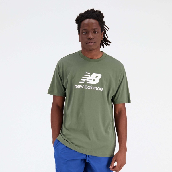 Футболка New Balance ESSENTIALS STACKED LOGO MT31541DON р.M зелений