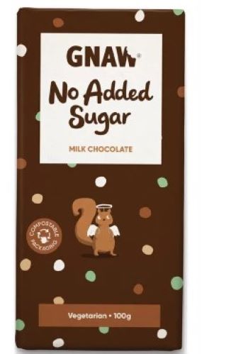 Молочный шоколад GNAW Бельгийский без добавления сахара 100 г