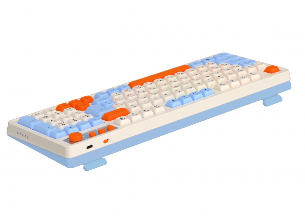 Клавіатура бездротова Maxxter (KBGW-3C01-UA) LED підсвічування white