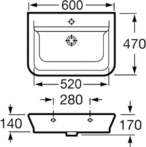 Умывальник ROCA Gap A327474000