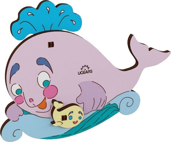 Раскраска UGEARS Кит