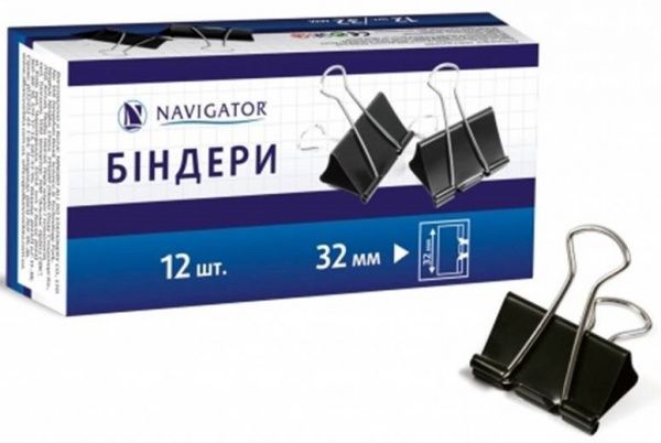 Біндер Navigator 32 мм 12 шт. чорний 75308-NV 