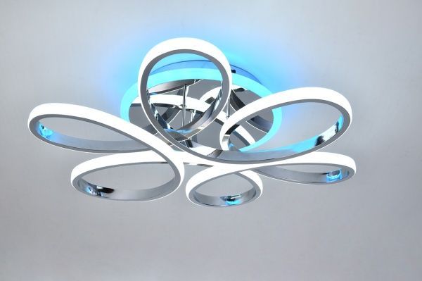 Люстра светодиодная Hopfen Gemini CHR-RGB с пультом ДУ 110 Вт хром 