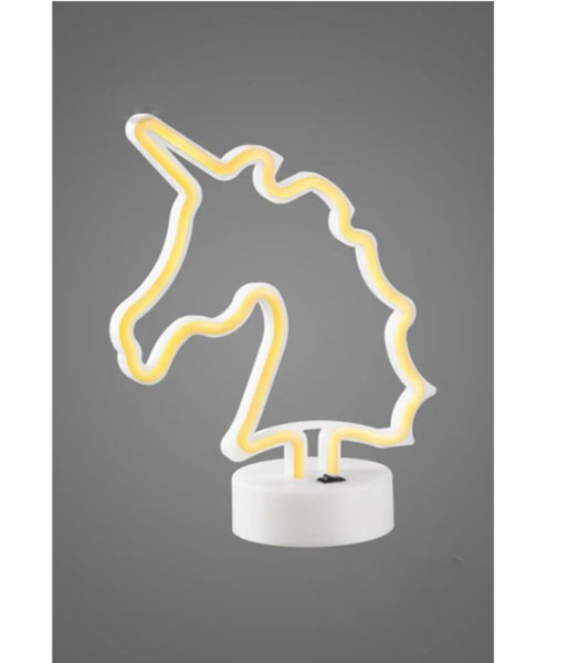 Настільна лампа Luna Neo Єдиноріг 1x1,7 Вт без цоколя білий