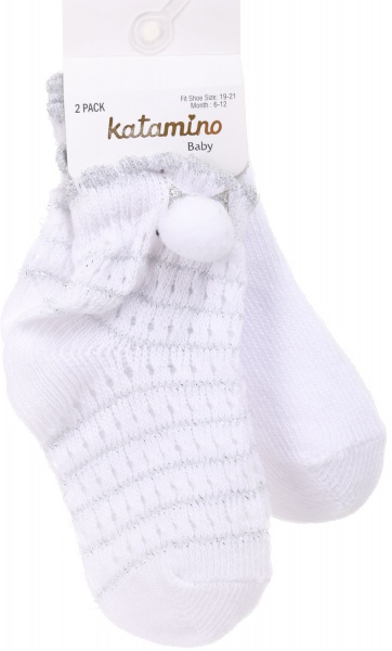 Шкарпетки для дівчаток KATAMINO K44064 KTM85944 р.6-12 білий 