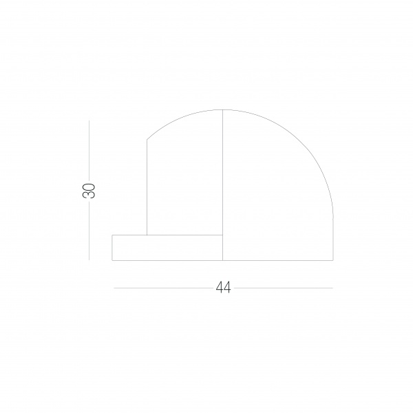Стопор дверний MVM M-42L black чорний