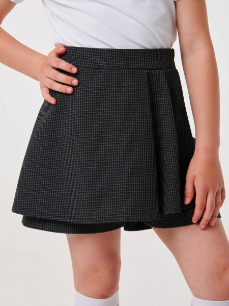 Юбка-шорты Smil р.134 черный с белым 120368 