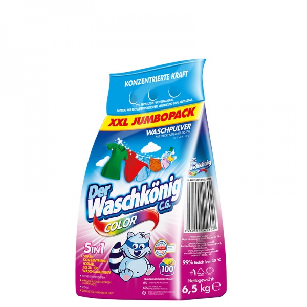 Стиральный порошок для машинной и ручной стирки WASCHKONIG Color 6,5 кг