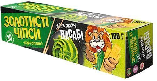 Чипсы ЖАЙВІР картофельные Золотистые со вкусом васаби 100 г 