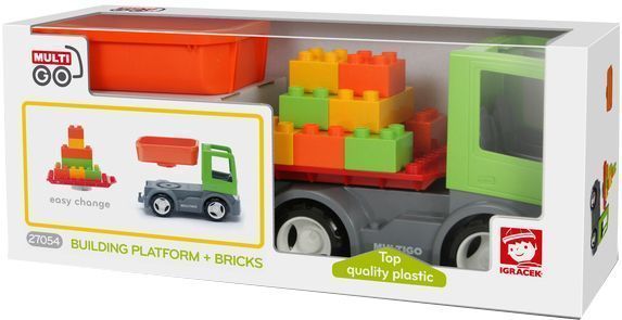 Игрушка Multigo Грузовик с платформой и кубиками 27054