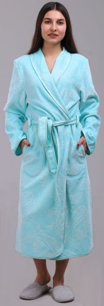 Халат велюровий Cawo Queen р. 42 ментоловий 