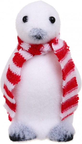 Декоративная подвеска Пингвин 12x5 см белый с красным NY21082
