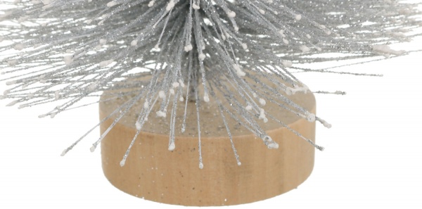 Елка декоративная настольная серебряная 13x30 см