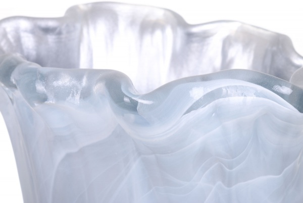 Ваза Antonio Tammaro Airone 36 см Серебряно-белая 