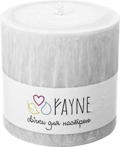 Свеча Цилиндр пальмовая белая 10х10 см ТМ FAYNE