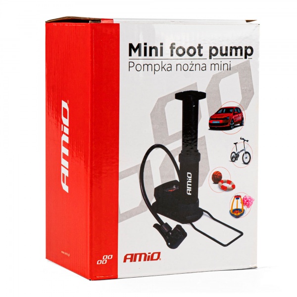 Насос ножной AMiO MINI PU03 с манометром (02147)