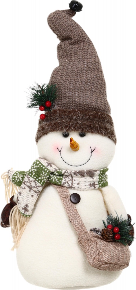 Декорация новогодняя Снеговик из леса что стоит в ассортименте AG24079AB 52 см