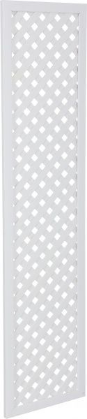 Решітка Грейд 820x196 мм під фасад МДФ 920x296 мм біла