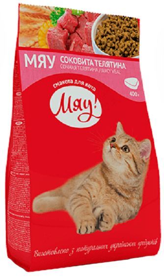 Корм Мяу з телятиною 400 г