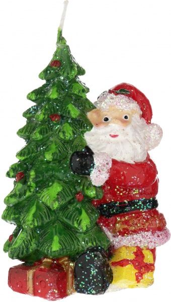 Свічка-сувенір Ялинка з Дідом Морозом 791149