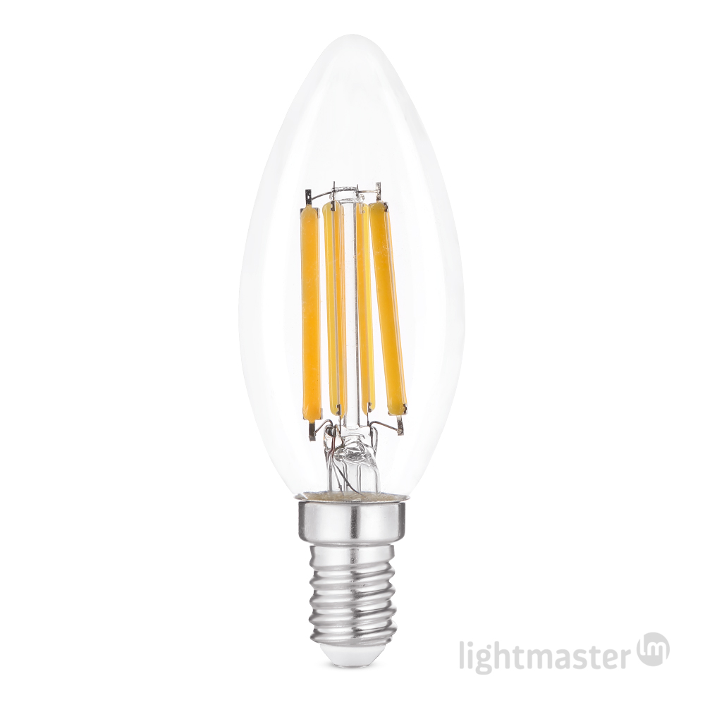 Лампа светодиодная LightMaster LB-664 Filament Deco C35 8 Вт E14 4000 К прозрачная 81047