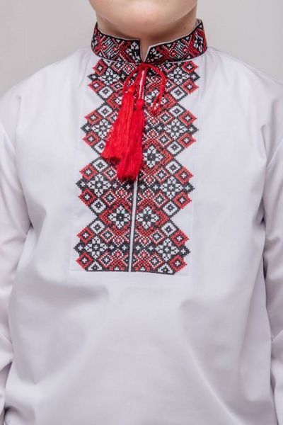 Вышиванка для мальчиков Сварга Добрыня р.92-98 красно-черный 