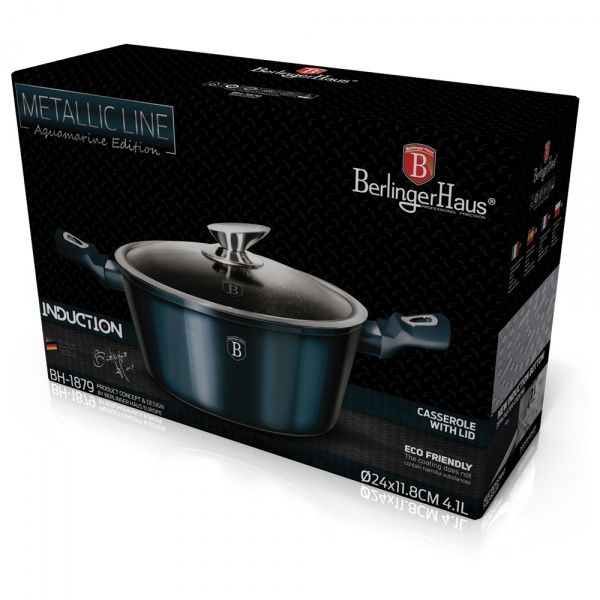 Каструля з кришкою Metallic Line AQUAMARINE Edition 4,1 л BH 1879 Berlinger