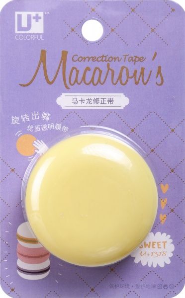Коректор стрічковий Macaron`s жовтий