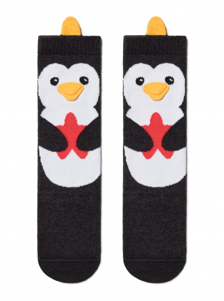 Гольфы детские для девочек Conte-Kids TIP-TOP (мордашки) 19С-141СП 045 р.18 черный 