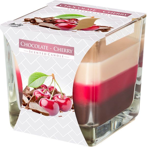 Свічка ароматична тришарова snk80-104 Шоколад/вишня Bispol